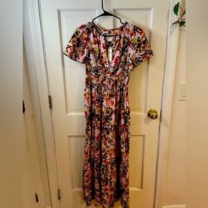 Anthropologie Multicolor Floral Maxi Dress